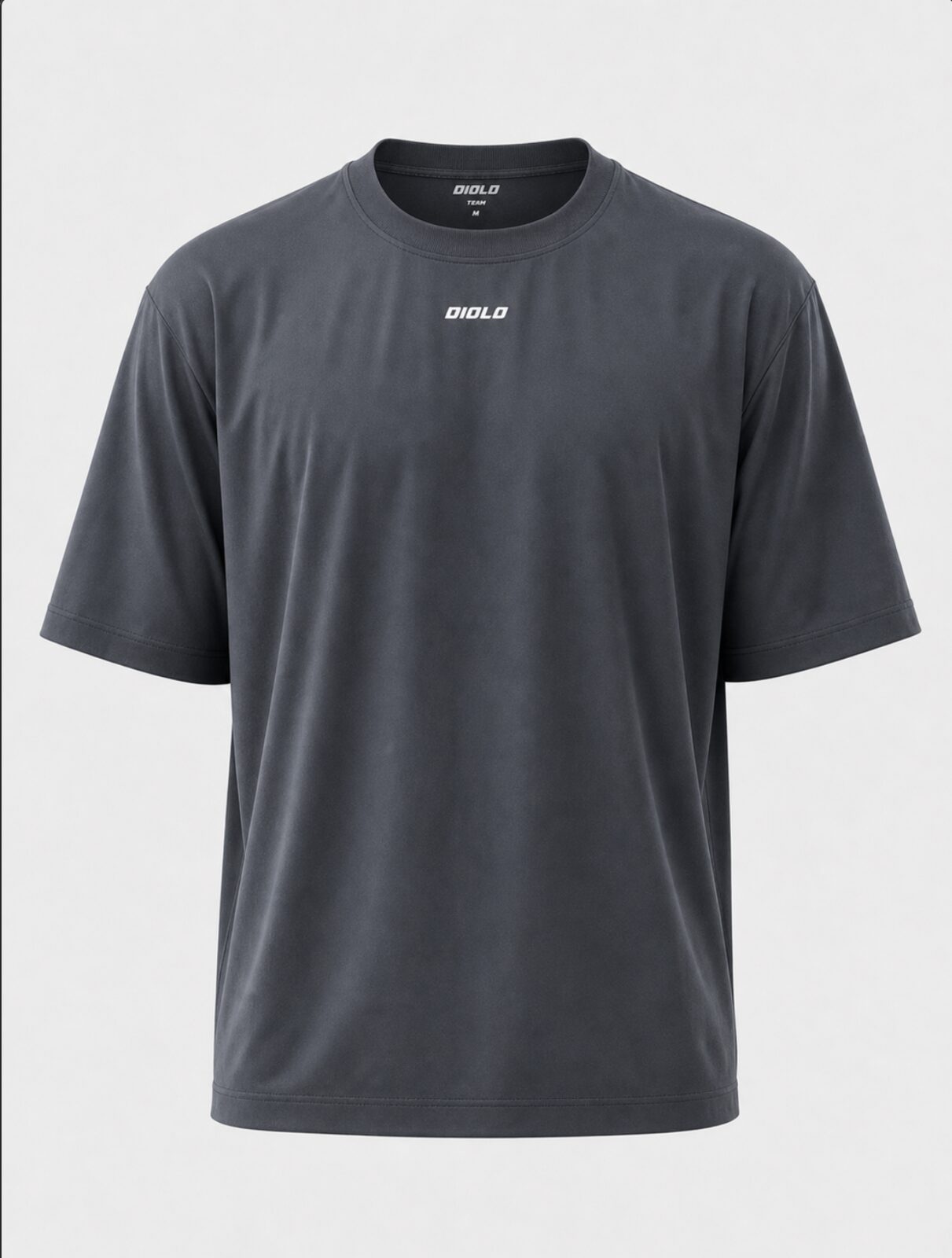 Diolo Drift Tee in ash navy — detail