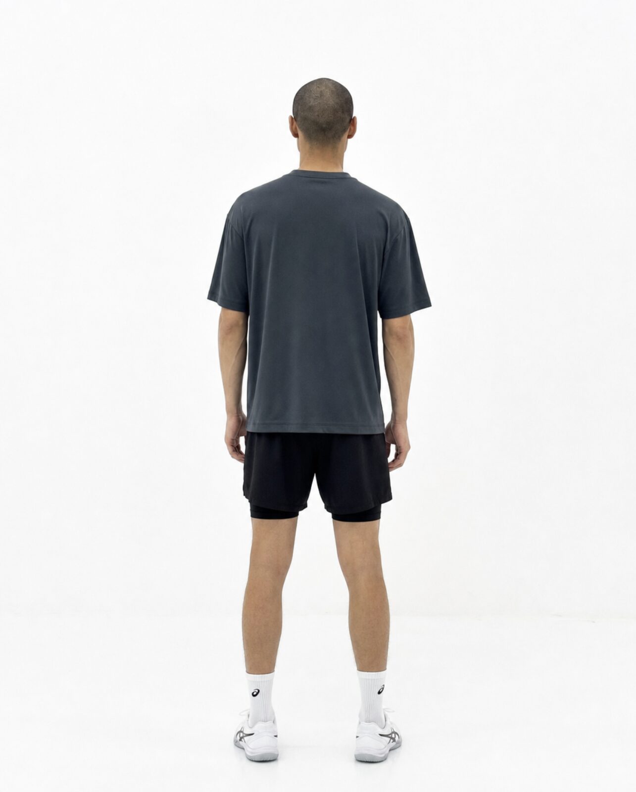 Diolo Drift Tee in ash navy — detail